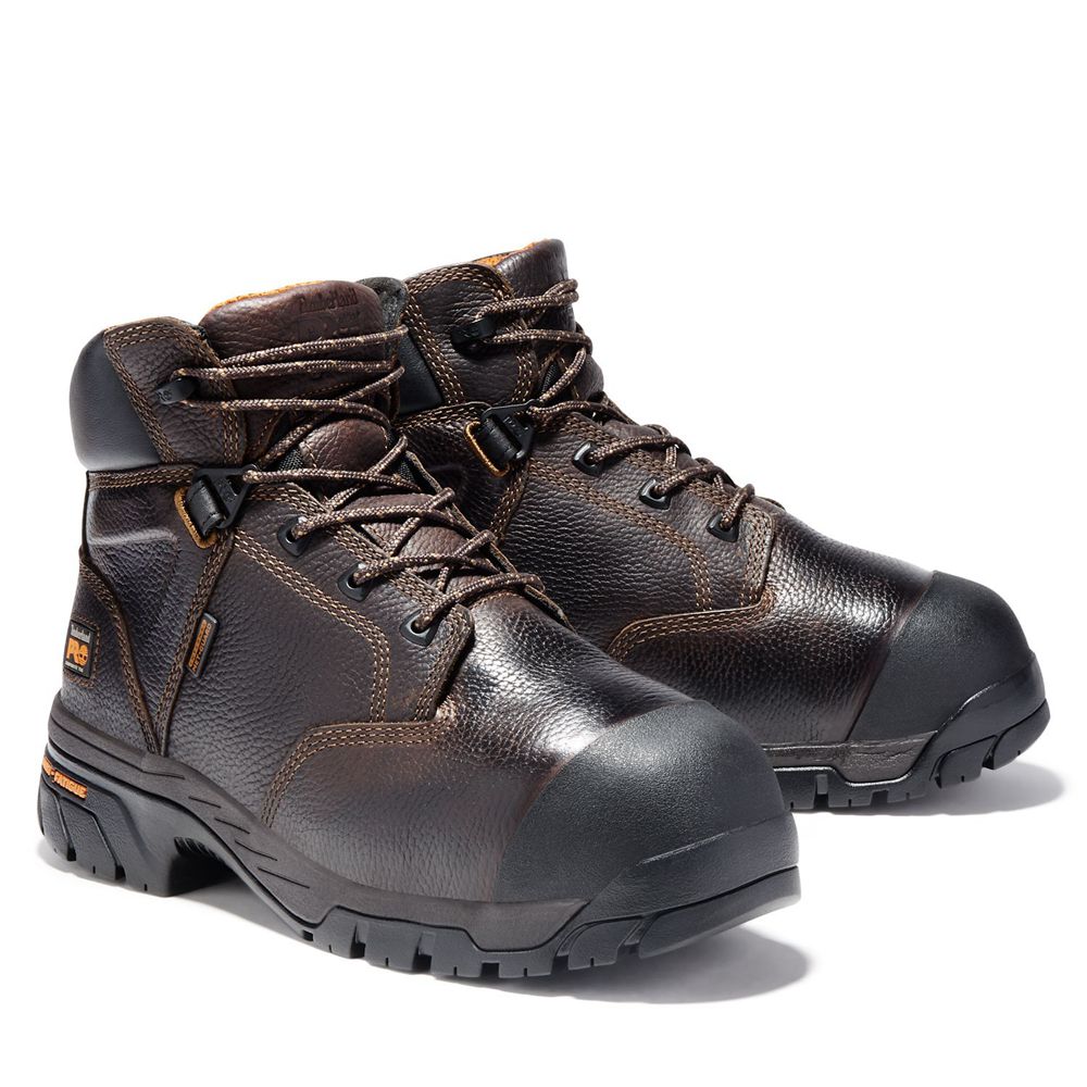 Timberland Mens Work Boots PRO® Helix 6\" Met Guard Comp Toe - Brown - India ER0974685